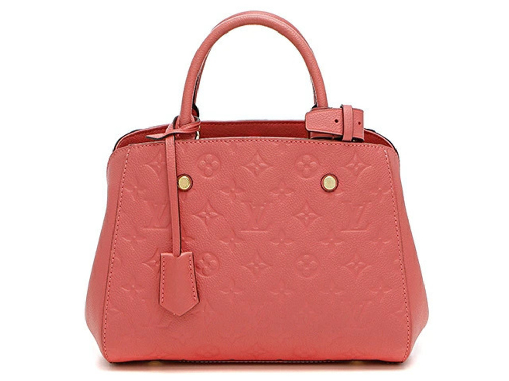 LOUIS VUITTON Monogram Empreinte Montaigne Pink Rose Pink Handbag